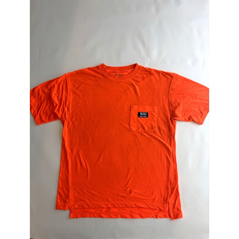 Walls Workwear T-Shirt Men’s M Orange Utility Pocket Hunting High Visibility